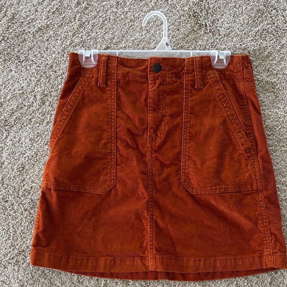 Old Navy Rust Orange Corduroy Mini Skirt